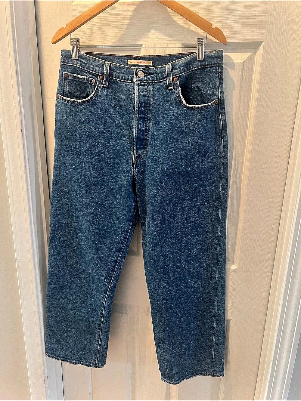 Levi's Ribcage Straight Ankle Jeans, Medium Wash, 32